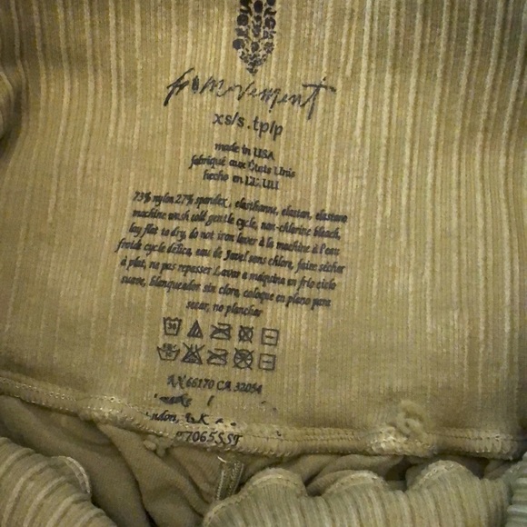 Free People Good Karma Ruched Shorts in Green Size XS/S - Picture 13 of 16